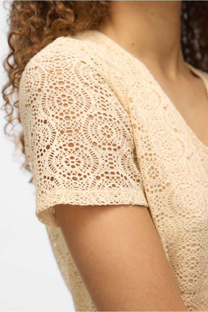 VMMAYA SS V NECK TOP JRS VO 10325037 BIRCH